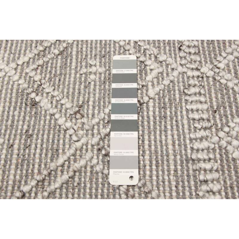 ECARPETGALLERY Braid weave Sienna Grey Wool Rug - 5'3 x 7'8