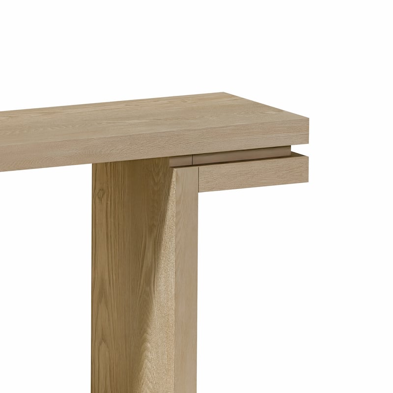 66in Extra Wide Real Wood Veneered Console Table