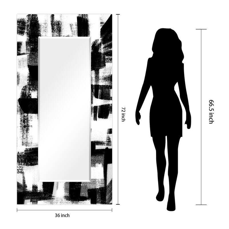 Strick & Bolton Nevala Abstract Beveled Wall Mirror