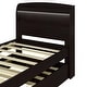 preview thumbnail 5 of 17, Twin XL Size Platform Bed with Storage LED Headboard, Charging Station, Twin Size Trundle and 2 Drawers