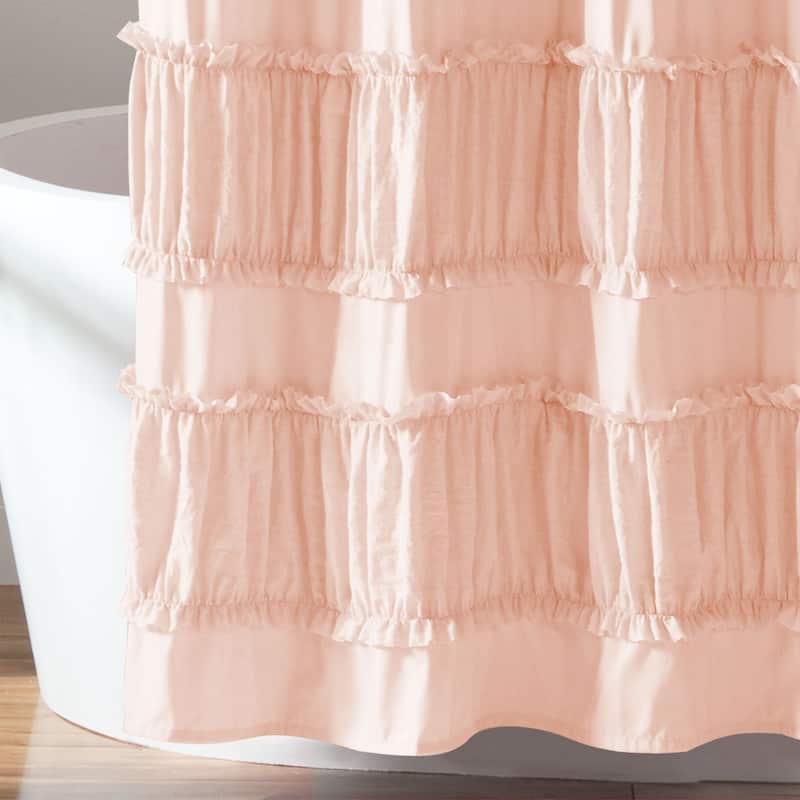 Lush Decor Nova Ruffle Shower Curtain