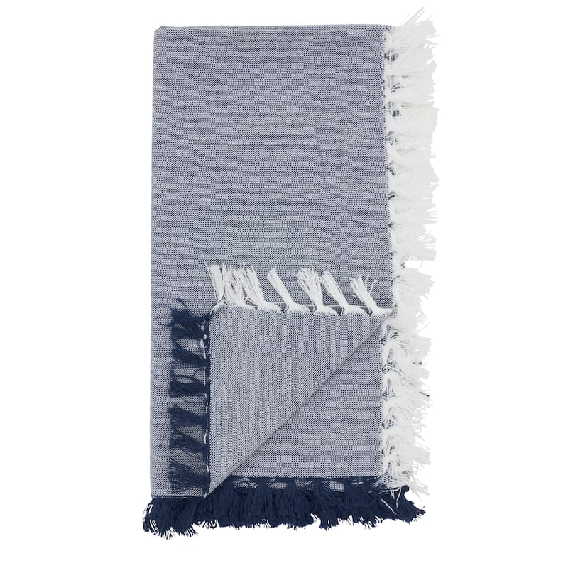 Decorative Cotton Napkins (Set of 4) - Fringe Edge Detail for Dining and Entertaining, 20"x20"