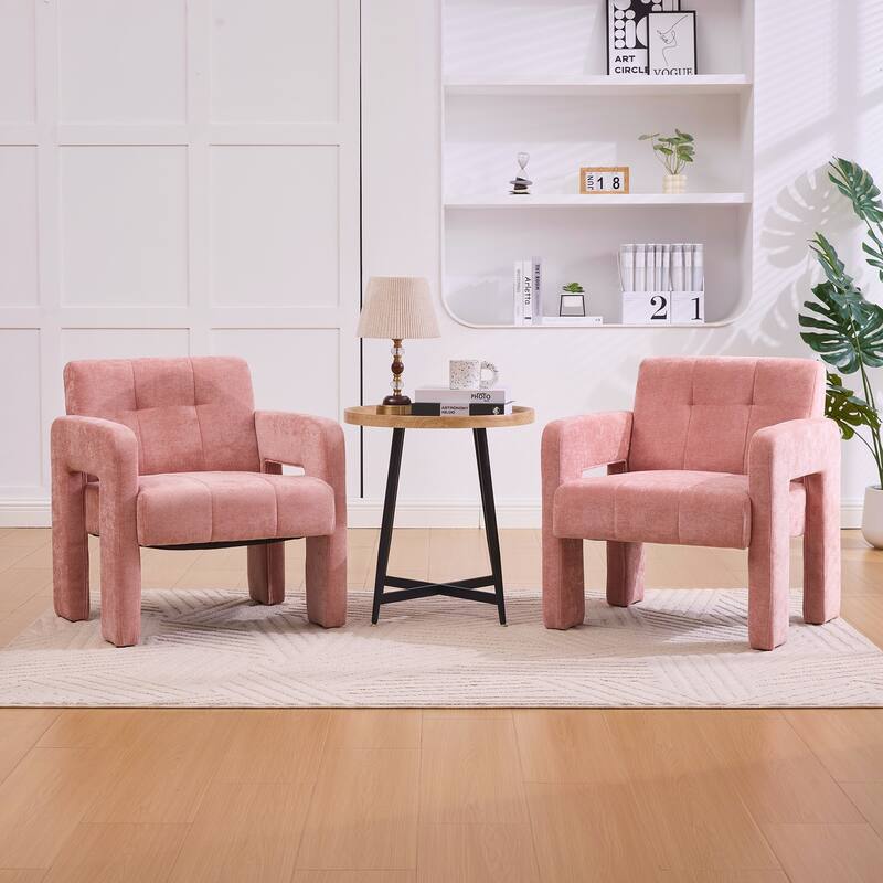 Modern Minimalist Casual Single Armchair Living Room, Bedroom, Office Area Upholstered Chair Comfortable Padded Armchair