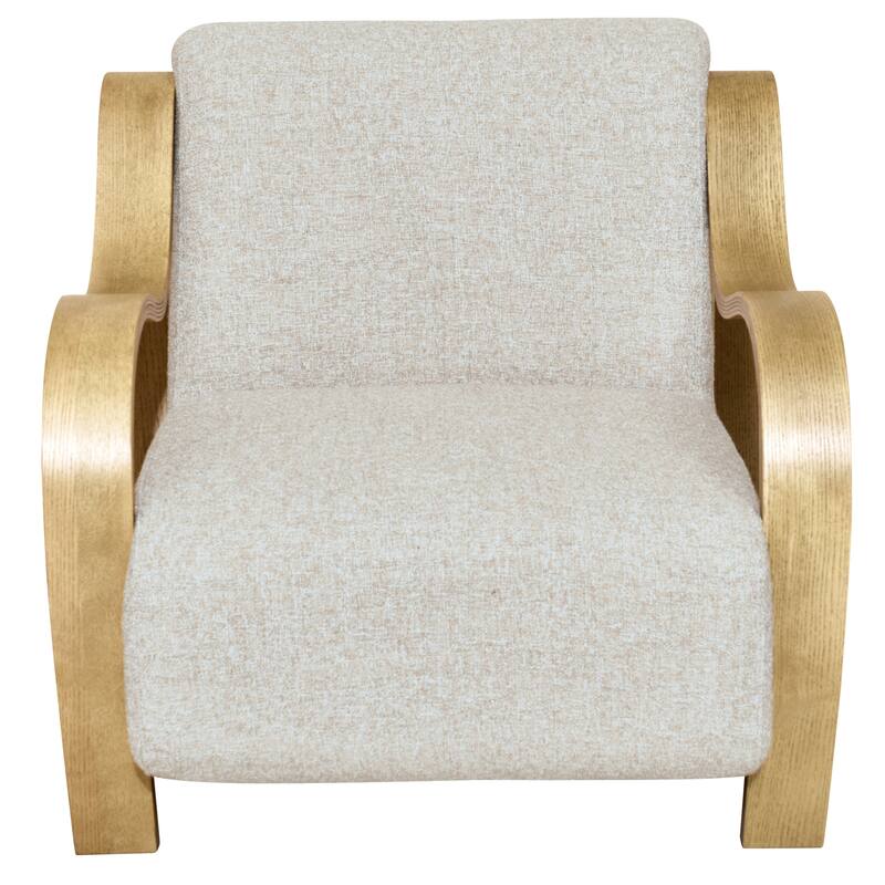 Aria Home Curva Luxe Accent Chair Stylish and comfortable Modern Seating - Tan
