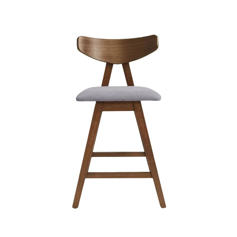 Stocker Fabric and Rubberwood Counter Stools (Set of 2) by Christopher