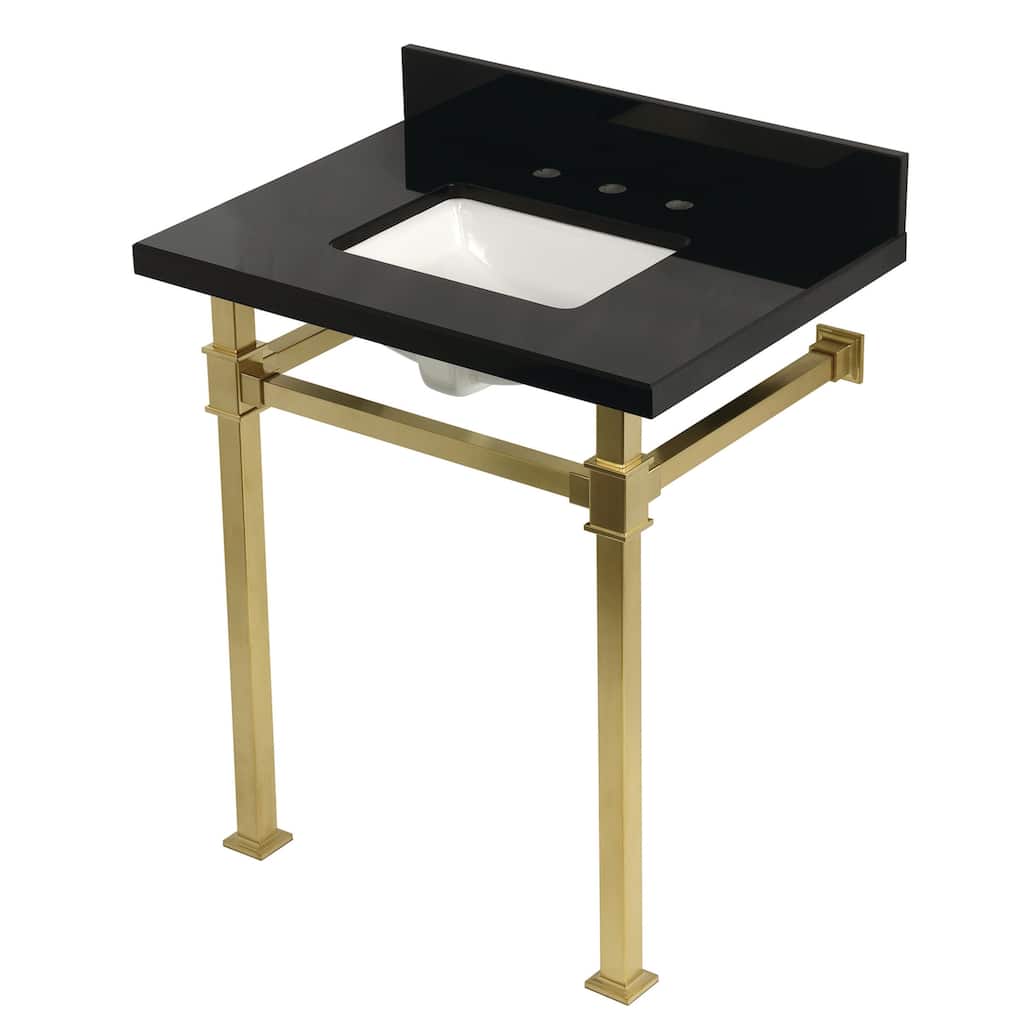 Kingston Brass KVPK30KSQ Monarch 30" Rectangular Granite, Stainless