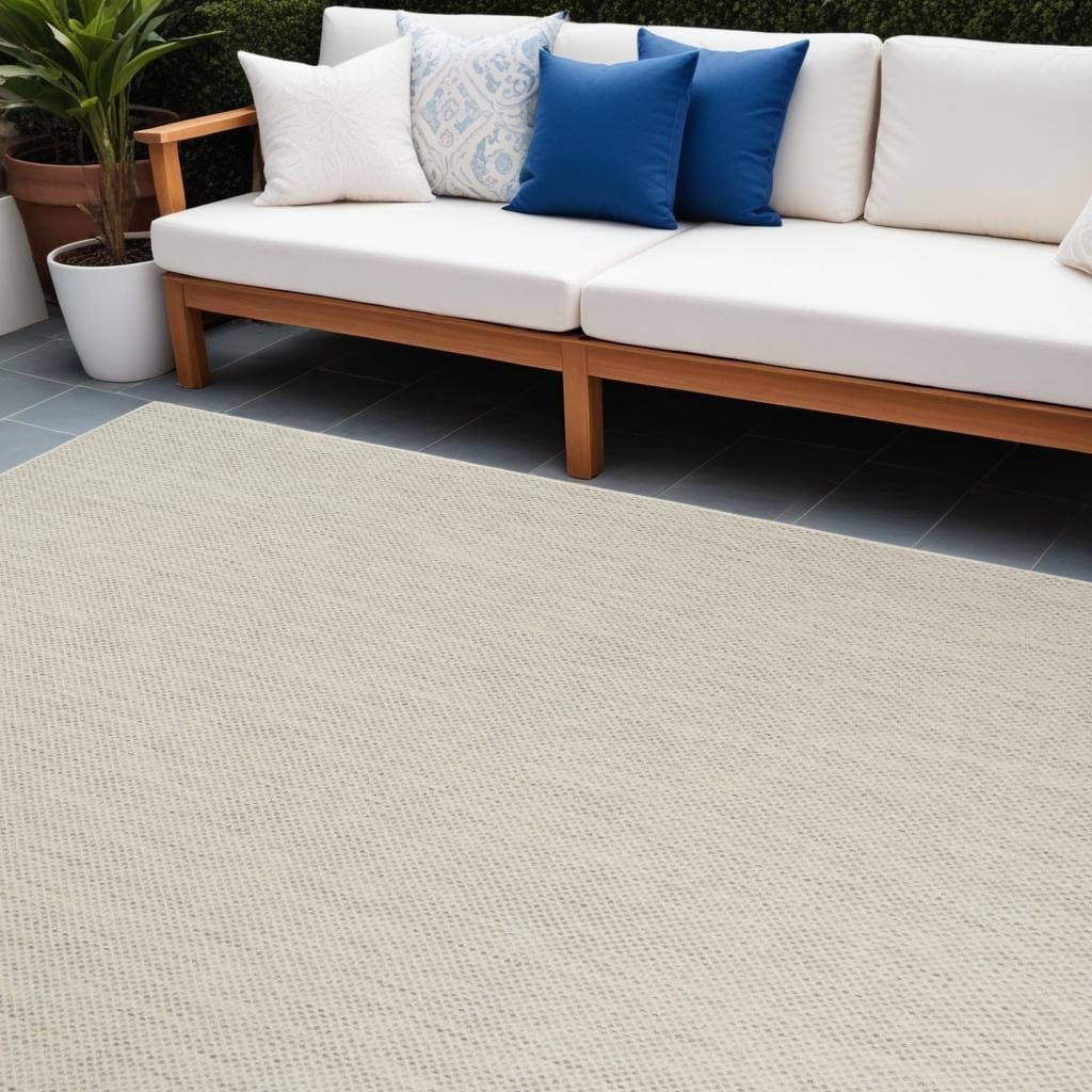 HomeRoots Contemporary Rectangle Outdoor Rug - 7' X 10'