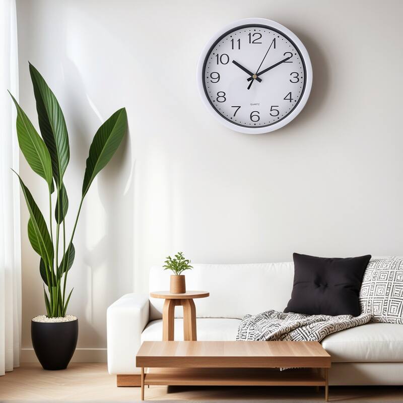 Wall Clock, Silent Non Ticking Battery Operated Modern Clocks for Home, Office, School 8x8x1.6 Inch - 8 x 8 x 1.6 Inch