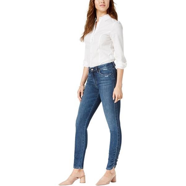 slide 1 of 4, Joe's Womens Gathered Hem Skinny Fit Jeans