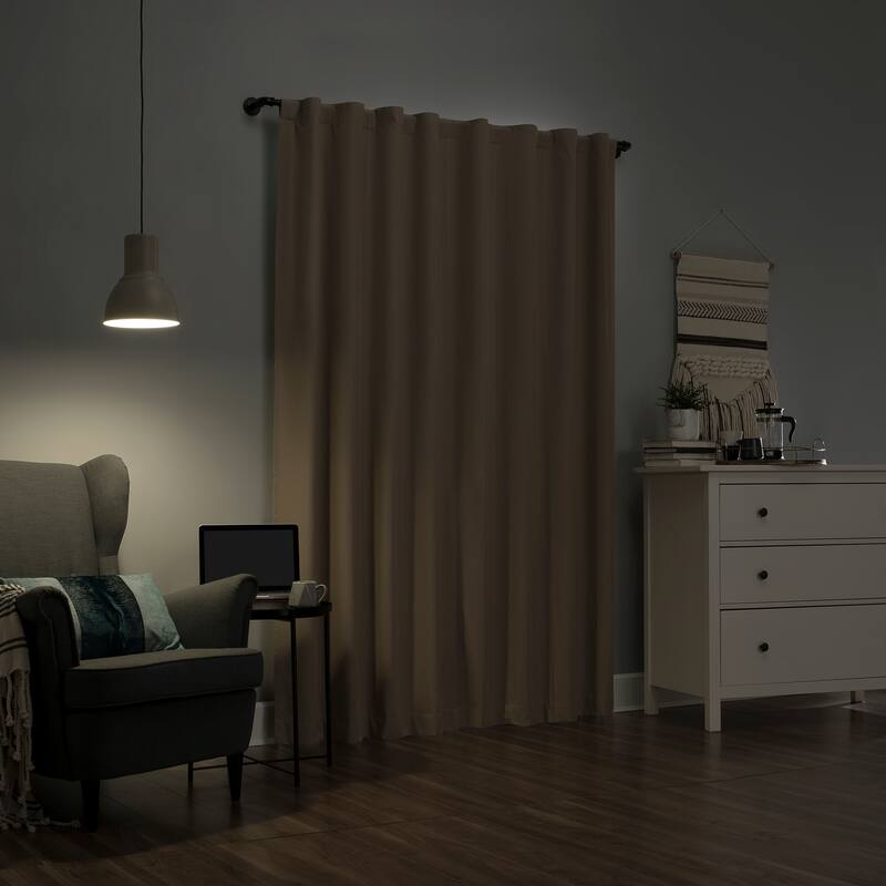 Sun Zero Cyrus Thermal Total Blackout Back Tab Curtain Panel, Single Panel