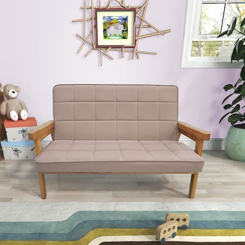 Shia Kids Sofa (Cream Beige) - 18.5"L x 33.07"W x 20.87"H