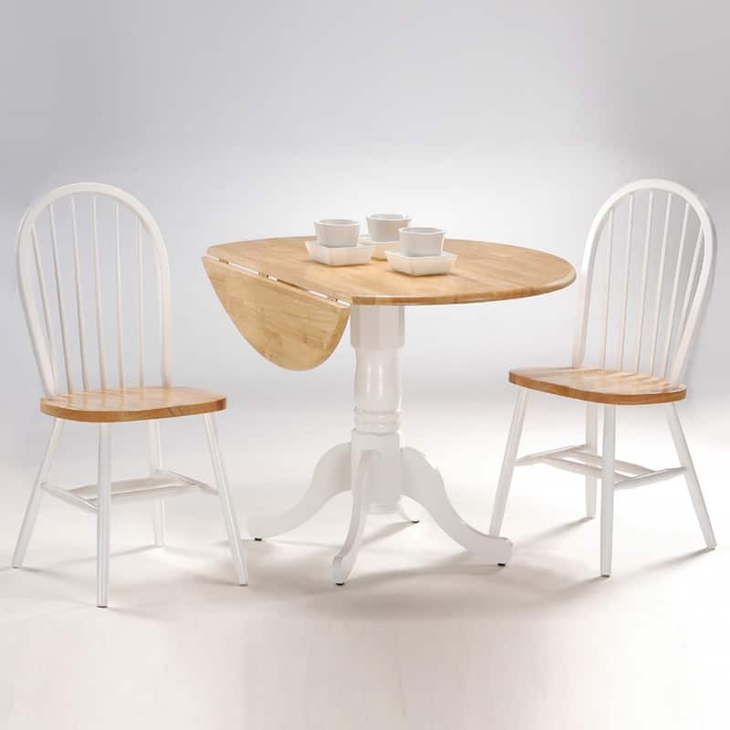 International Concepts 42" Drop Leaf Table with 2 Chairs