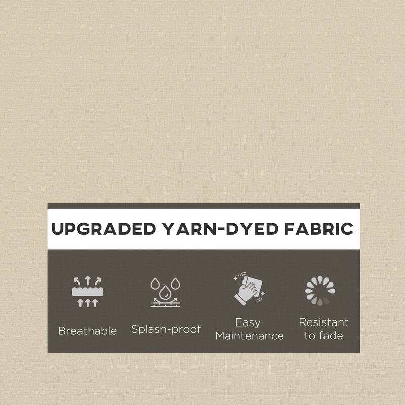 Outsunny 2 Patio Chaise Lounge Chair Cushions with Backrests, Replacement Patio Cushions with Ties for Outdoor Poolside Lounge