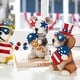 preview thumbnail 10 of 8, Glitzhome 4.5"H Set of 3 Patriotic Americana Resin Dogs Table Decor