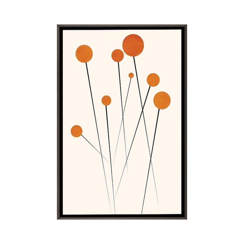 iCanvas "Dreaming Daisies" by Kubistika Framed - Charcoal - 40x26