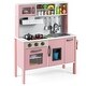 preview thumbnail 14 of 18, Wooden Pretend Play Kitchen Set for Toddlers - 28"L x 12"W x 35.5"H White-Pink
