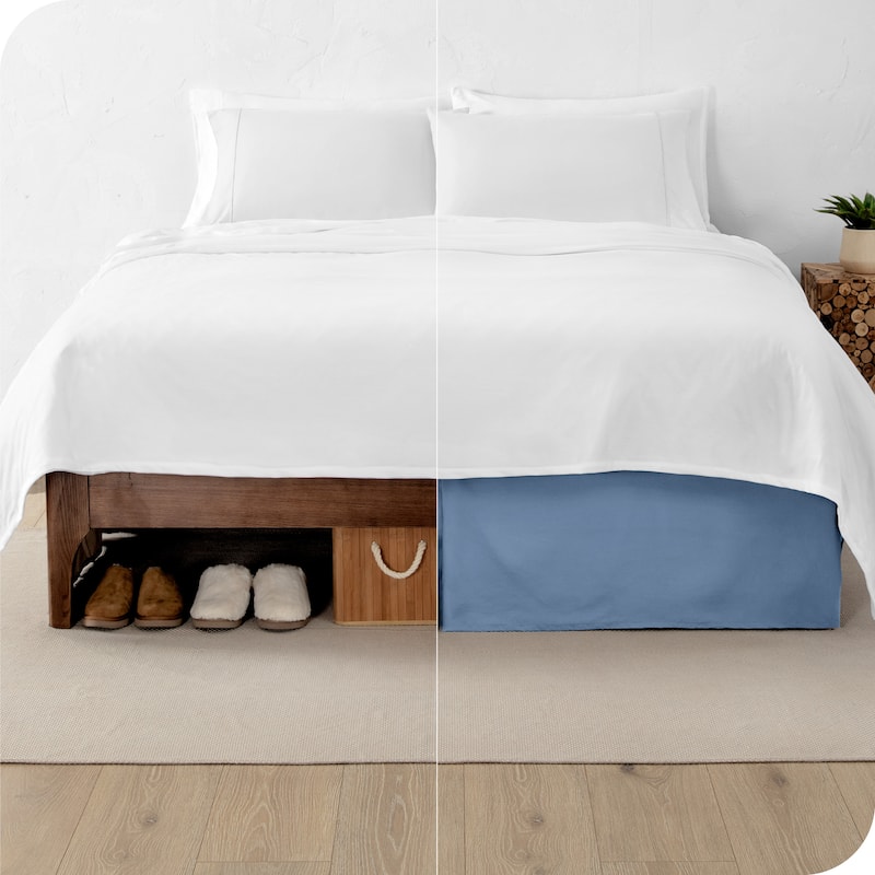 Bare Home Pleated Bed Skirt - 15-Inch Tailored Drop Easy Fit