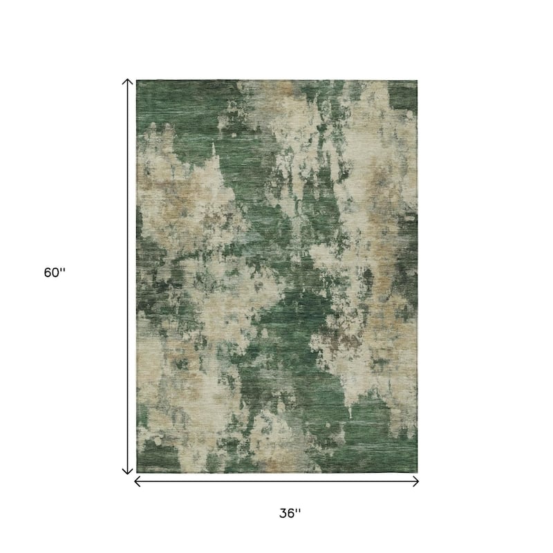 HomeRoots Abstract Transitional Rectangle Outdoor Rug