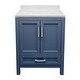 preview thumbnail 21 of 28, Nevado 25 in. W x 19 in. D x 36 in. H Bath Vanity in with White Cultured Marble Top Single Hole Blue - Backsplash