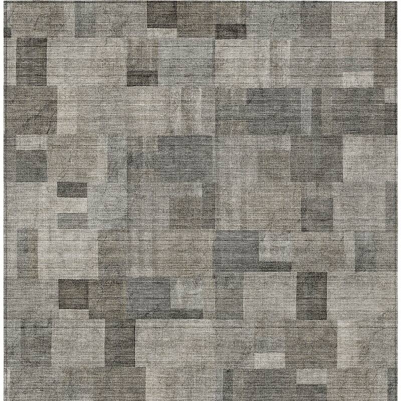 HomeRoots Geometric Transitional Rectangle Outdoor Rug