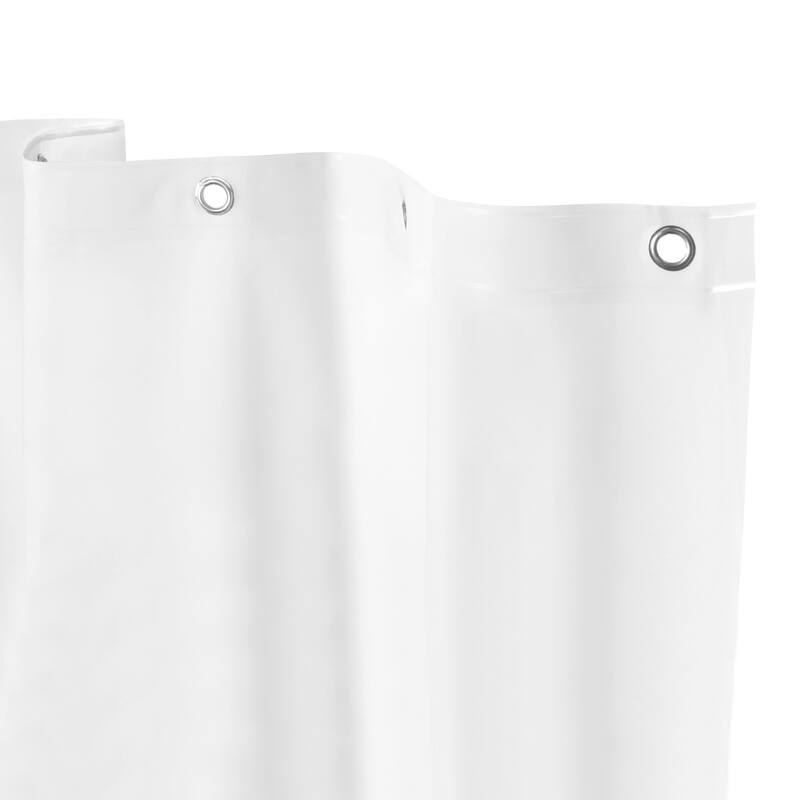 Kenney Microban Protected Medium Weight PEVA Shower Liner, 70" W x 72" H - White