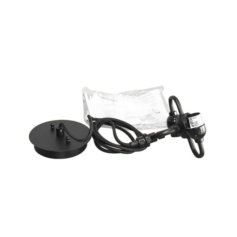 16" W 2 Light Pendant White Linen Drum Shade with Diffuser, Black Cord