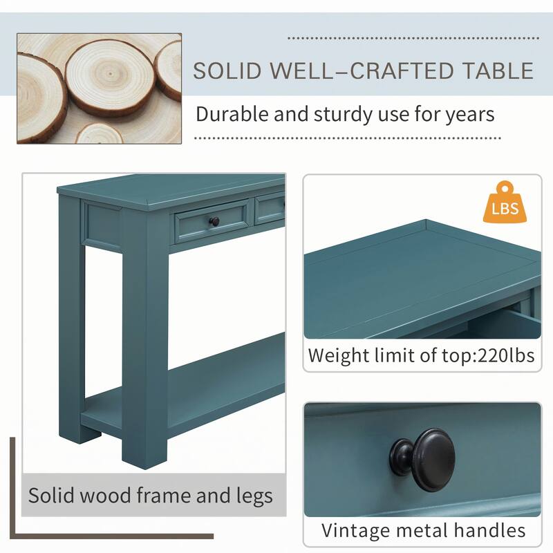 Console Table/Sofa Table(Dark Blue)