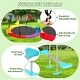 preview thumbnail 4 of 5, Swing Sets for Backyard, 3-in-1 Kids Metal Swing Stand with 40" Saucer Swing, Glider Swing, Rope Ladder
