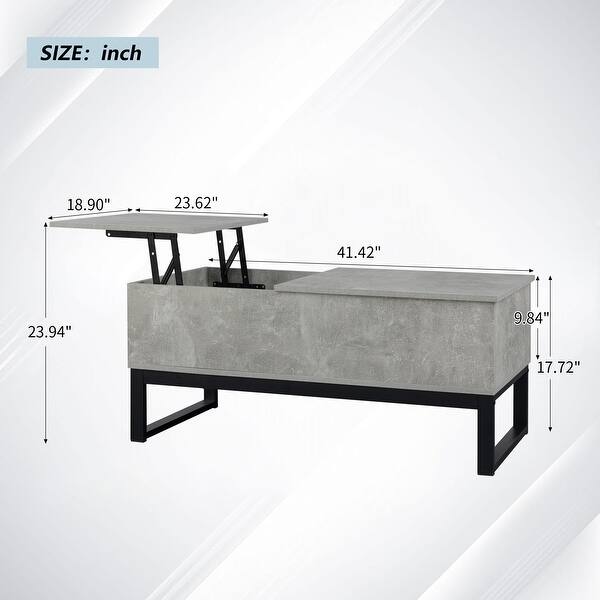 Modern Wooden Lift Top Coffee Table with Hidden Compartment, Perfect for Your Living Room or Office