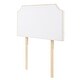preview thumbnail 2 of 6, DormCo Bevel Tack Plush White Full/Full XL Outlet Headboard with Legs White with Gold Rivets