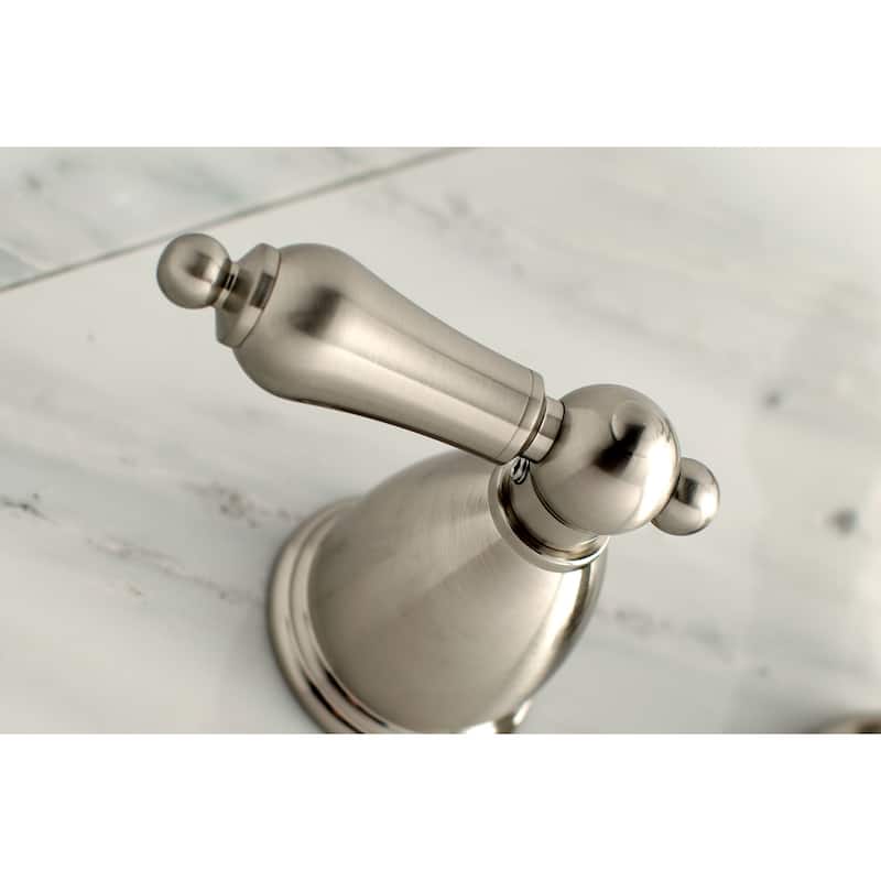 Heritage 3-Hole Wall Mount Roman Tub Faucet in Brushed Nickel