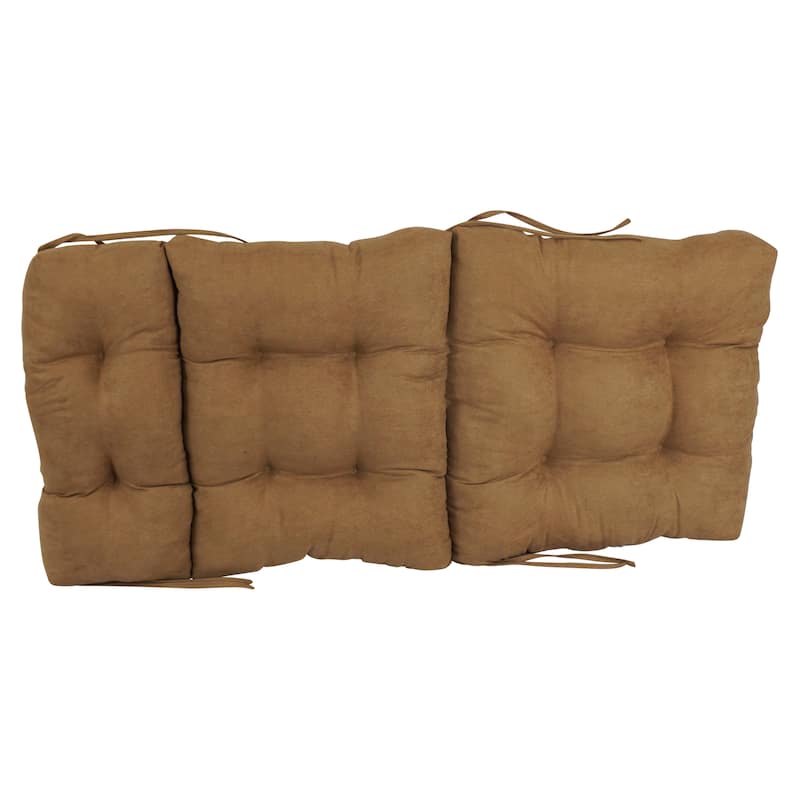 Multi-section Tufted Indoor Microsuede Seat/Back Chair Cushion (Multiple Sizes)