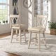 preview thumbnail 4 of 4, Ronda Double X-Back Wood Swivel Chair