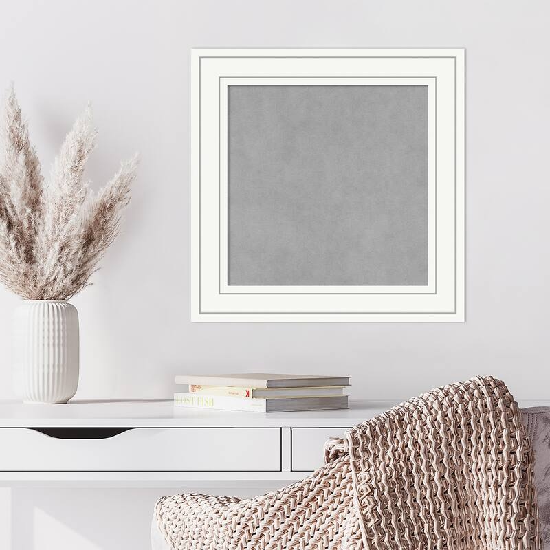 Amanti Art Craftsman White Framed Magnetic Board