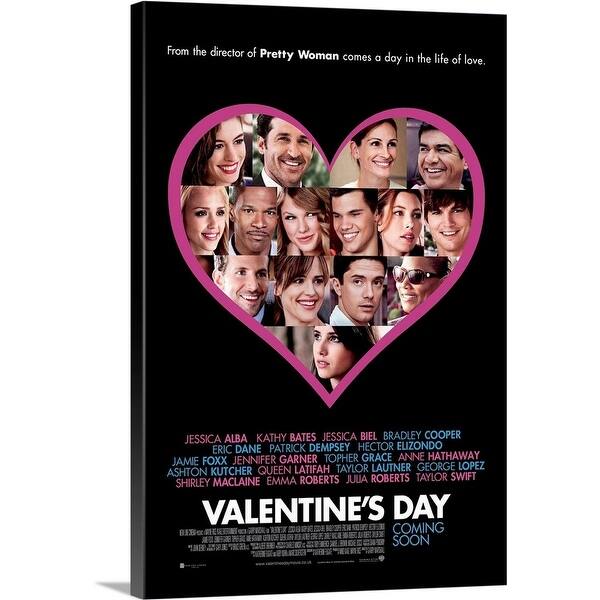 Valentine S Day Movie Poster Canvas Wall Art Overstock 24129764 More than a dozen angelenos navigate valentine's day from early morning until midnight. day movie poster canvas wall art