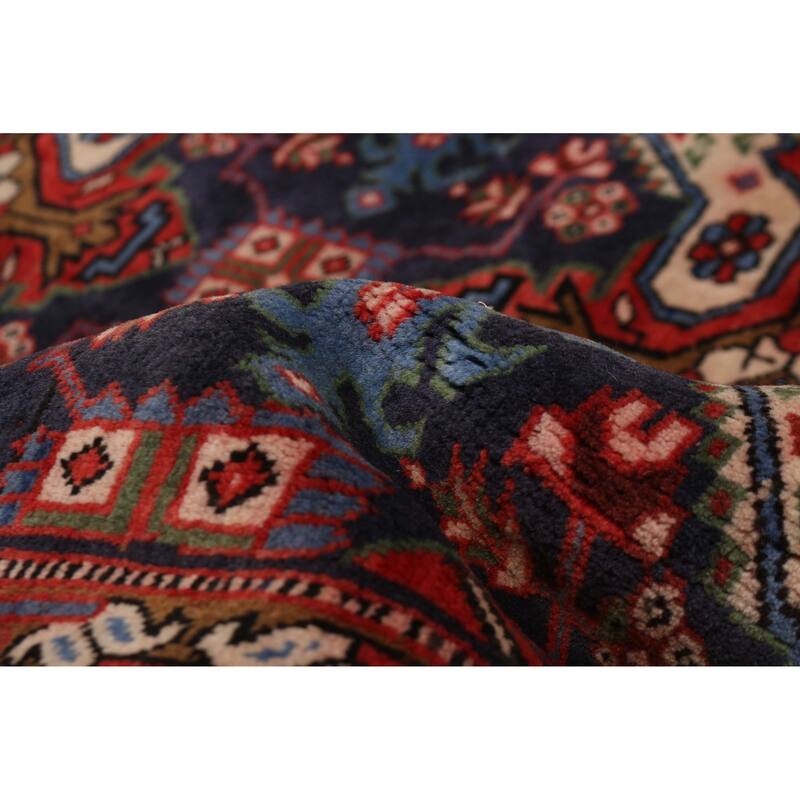 ECARPETGALLERY Hand-knotted Kayseri Vintage Dark Navy Wool Rug - 3'9 x 9'8