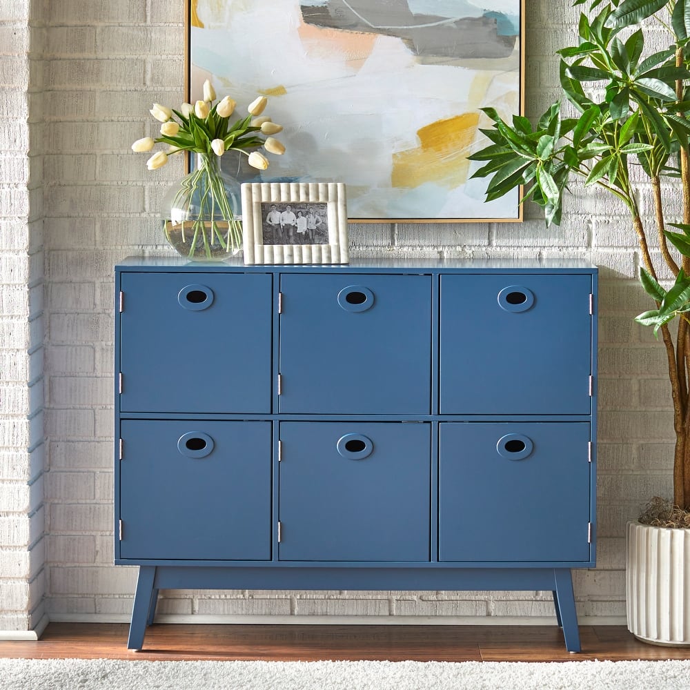 Simple Living Jamie Mid-Century Modern 6-door Storage Cabinet