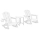 preview thumbnail 49 of 58, Laguna Kids Outdoor Poly Adirondack Rocking Chair with Side Table 3-Piece Set White