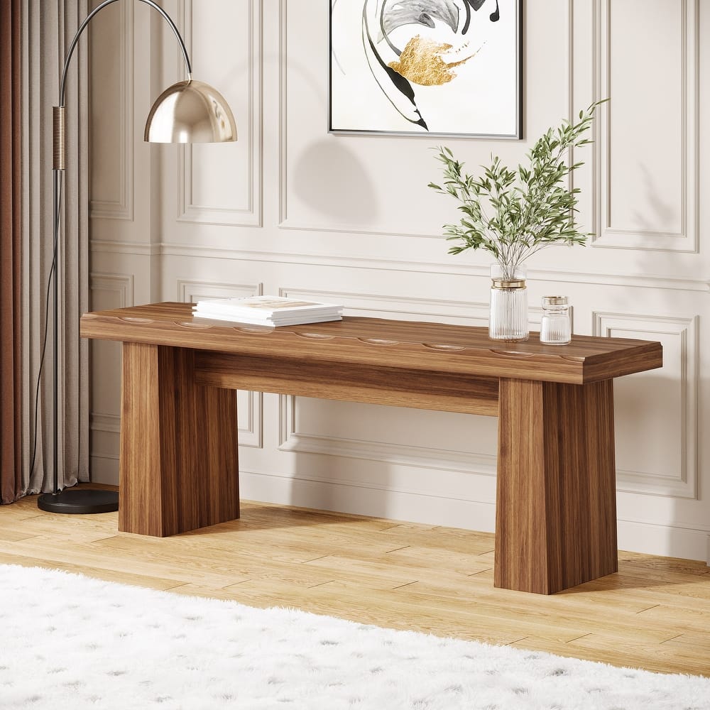 1Easylife 47-Inch Wood Entryway Bench Kitchen Dining Table Bench