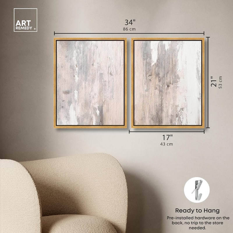 Striated Texture I Canvas Set of 2 by Art Remedy