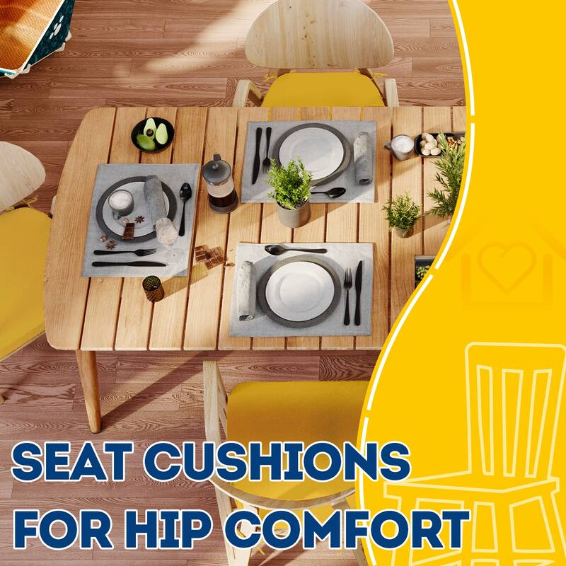 AAAAAcessories 17 in. X 16 in.Indoor Strap Non-slip Chair Cushion for Multi-scenario Setups (2 Pack) - N/A