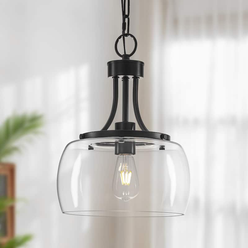 Starsky 1/3-Light Modern Clear Glass Dome Pendant Light