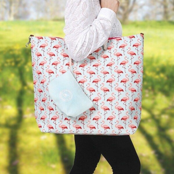 caribbean joe flamingo beach bag