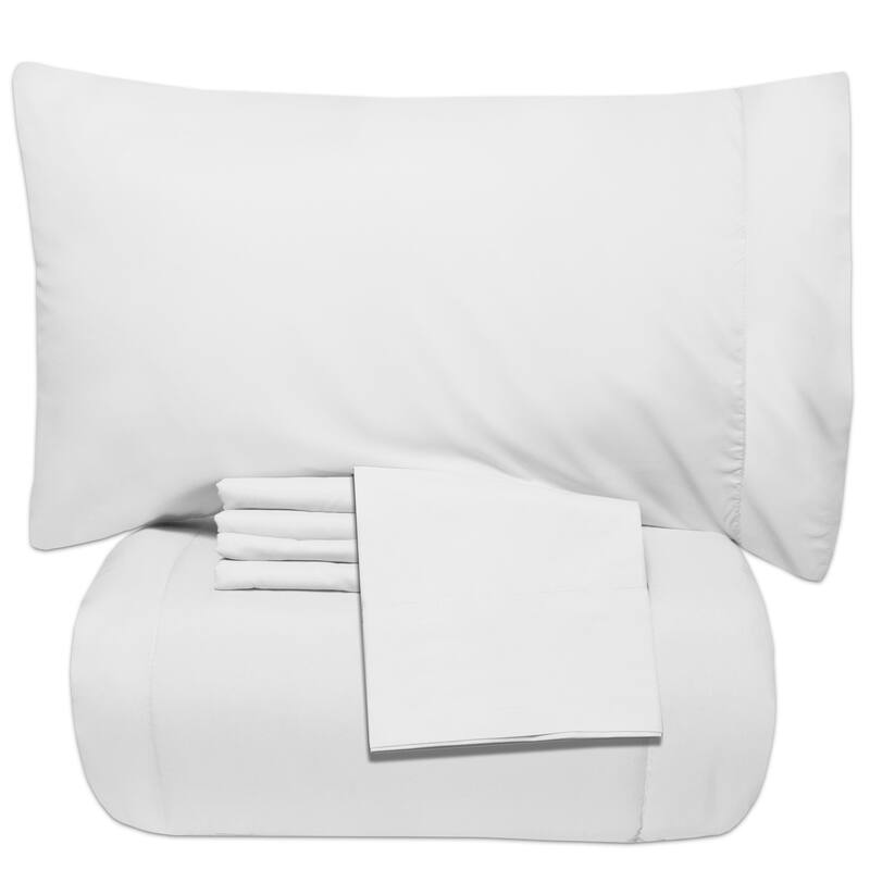 Sweet Home Collection Luxury Solid Bed-In-a-Bag with Sheet Set