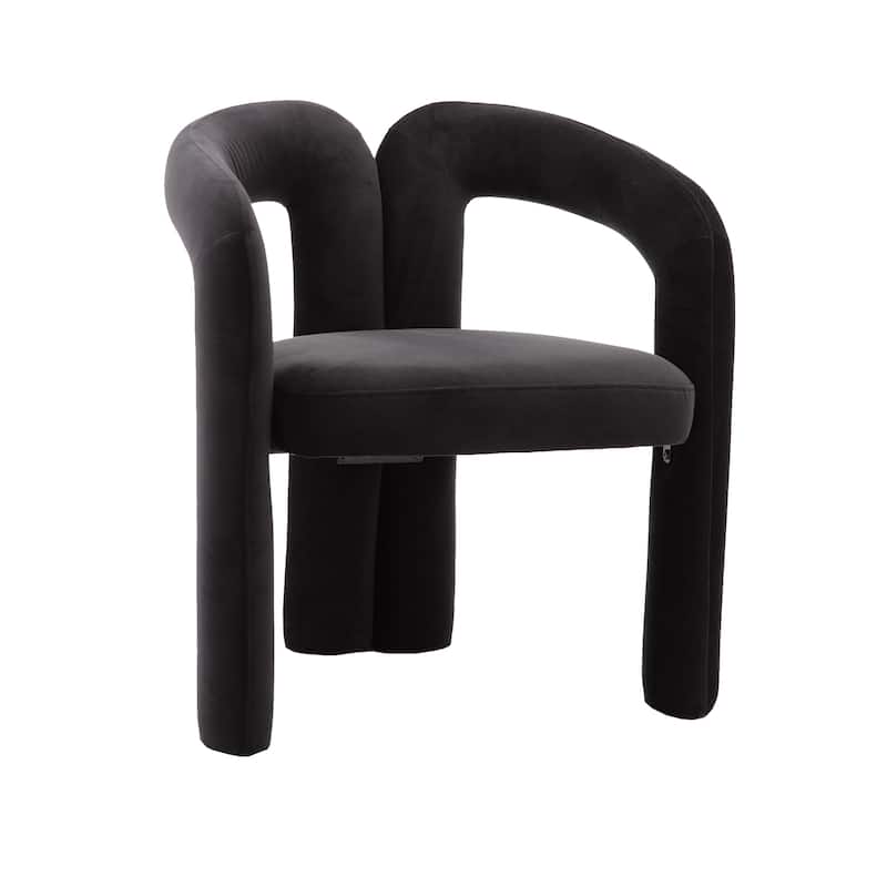 Velvet Upholstered Unique Designed Accent Side Chair（set of 2）