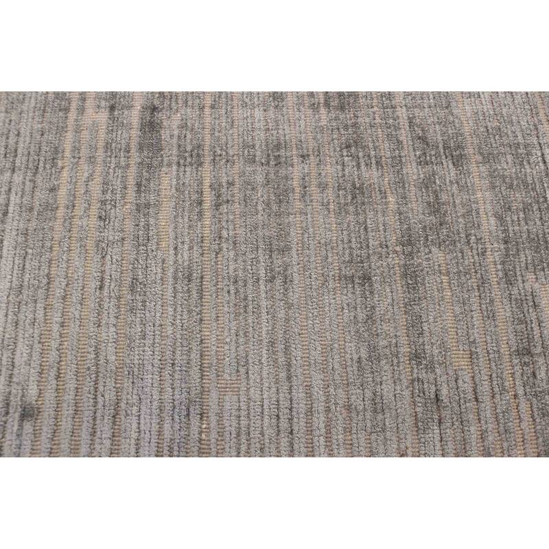 ECARPETGALLERY Hand Loomed Elysian Dark Grey Rug - 5'7 x 7'9