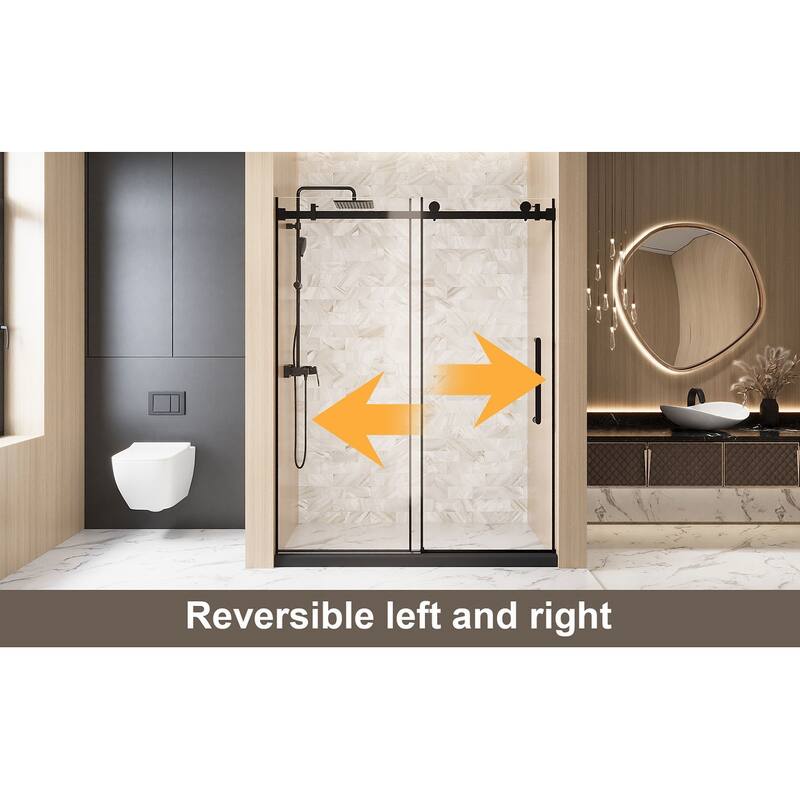 GDFStudio - Everett Frameless Single-Sliding Shower Door