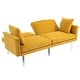 preview thumbnail 67 of 115, Velvet Loveseat Sofa Bed with 2 Pillows, Mid Century 2-Seat Couches Convertible Sofa Bed for Living Room, Bedroom,Office