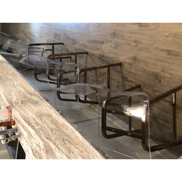 Miles clear acrylic swivel high back bar stools with back by inspire q bold on sale