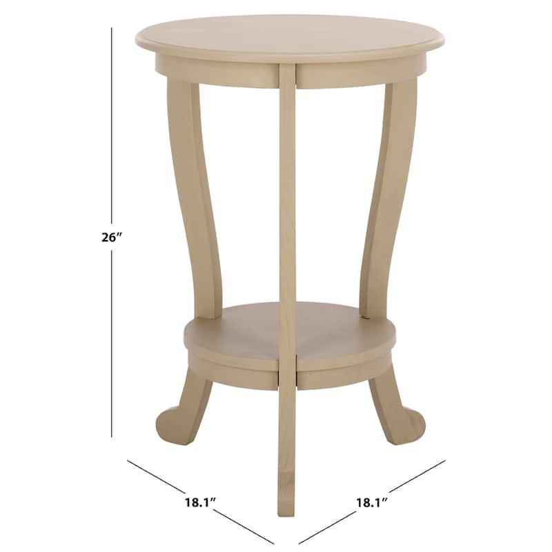 SAFAVIEH Carlotta Grey Pedestal Side Table - 18.1" x 18.1" x 26" - 18"W x 18"D x 26"H